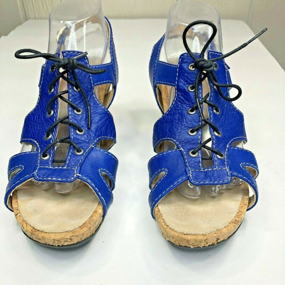 WOLKY Blue Leather Lace-up Sandals EUR 41 10-10.5 - Picture 2 of 8